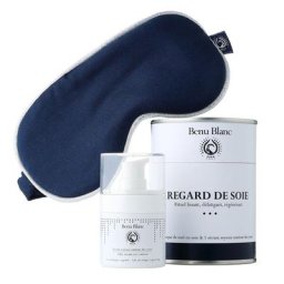 benu blanc - Regard de soie : rituel intégral masqueen bleu et sérum soyeux Soin contour des yeux masque ensoie 1 unité