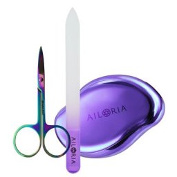 ailoria personal care - DOUCETTE SET Râpe anti-callosités, lime à ongle en verre et coupe-ongles 1 unité