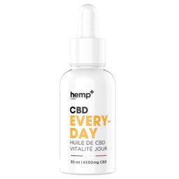 hemp + SPORT - CBD EVERY DAY 4500mg (15%) HUILE DE VITALITE JOUR 30 ml
