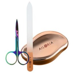 ailoria personal care - DOUCETTE SET Râpe anti-callosités, lime à ongle en verre et coupe-ongles 1 unité