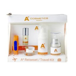 A4 Cosmetics - Travel Kit = Face Wash Mousse 50 ml + Delight Moisturizer 15 Eye Deligh Coffret cadeau 3 un