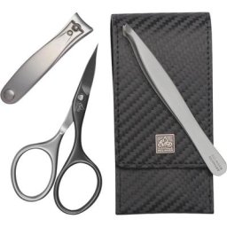 ERBE - Étui de poche carbone MAN, 3pièces Kit soins pour les ongles 1 unité