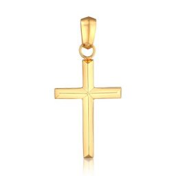 KUZZOI - KUZZOI Pendentif Hommes Croix Religion Basique en argent sterling 925 1 unité
