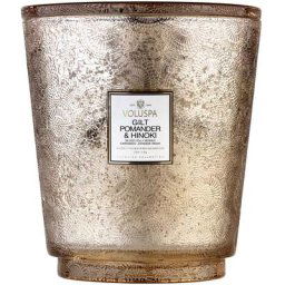voluspa - Gilt Pomander&Hinoki Holiday 5 Wick He arth Candle BOUGIE 3.5 kg
