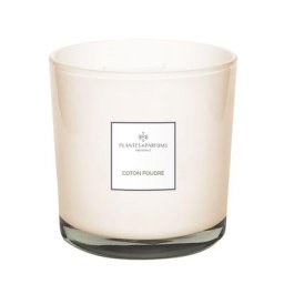 Plantes et Parfums - Coton Poudré Grande Bougie Végétale Parfumée 1.1 l