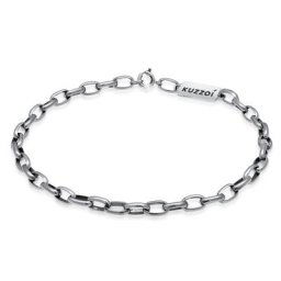 KUZZOI - KUZZOI Bracelet Chaîne maille forçat ovale solide de base en 925/1000 argent mass 1 unité