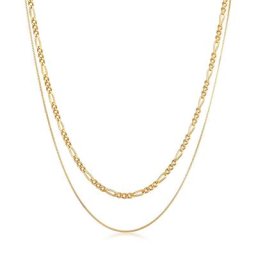 KUZZOI - KUZZOI Collier Couche pour hommes Figaro Vénitien Basic en argent sterling 925 collier 1 unité