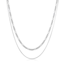 KUZZOI - KUZZOI Collier Couche pour hommes Figaro Vénitien Basic en argent sterling 925 collier 1 unité