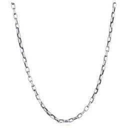 KUZZOI - KUZZOI Collier Ancre ronde pour hommes, ovale de base en 925/1000 argent massif collier 1 unité