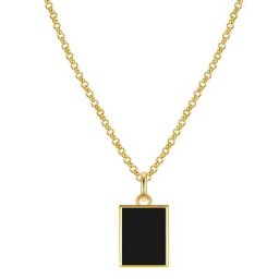 Männerglanz - Collier en argent Argent sterling Agate Or jaune collier 1 unité