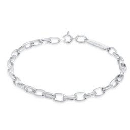 KUZZOI - KUZZOI Bracelet Chaîne maille forçat ovale solide de base en 925/1000 argent mass 1 unité