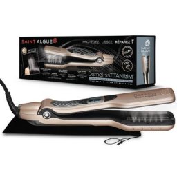 saint algue - DEMELISS TITANIUM lisseur à vapeur, plaques revêtement titane, peigne latéral rétractable 1 unité