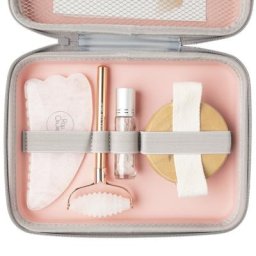 roll on jade - Body slim set quartz cristal Gua sha + Roll on Brosse en crins+ manuel fiole cristaux 1 unité