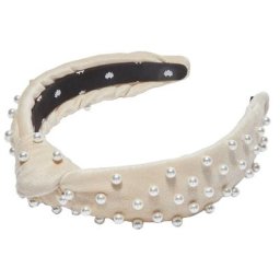 Lele Sadoughi - PEARL EMBELLISHED VELVET GIGI HEADBAND Bandeau 1 unité