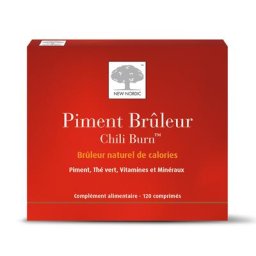 new nordic - Piment Brûleur 120 CP COMPLEMENT ALIMENTAIRE 120 un