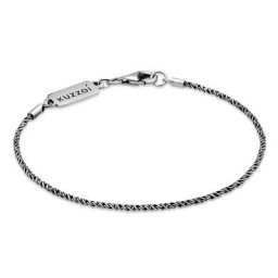 KUZZOI - KUZZOI Bracelet Collier pour homme avec cordon torsadé Basic Elegant oxydé en arg 1 unité
