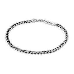 KUZZOI - KUZZOI Bracelet Chaîne de Réservoirs Massif Trend Homme - (925/1000) Arg 1 unité