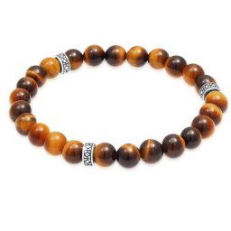 KUZZOI - KUZZOI Bracelet homme Lava Black Vintage en 925/1000 argent massif 1 unité