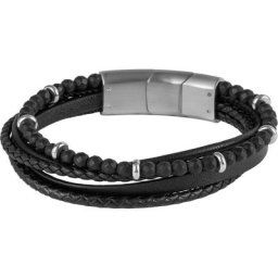 Jacques Lemans - Bracelet Cuir, Acier inoxydable 1 unité
