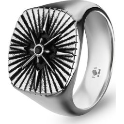 FAVS - Bague pour hommes Acier inoxydable argent 1 unité