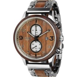 Laimer - Chronographe Bois, Acier inoxydable Montre 1 unité