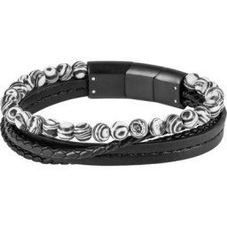 Jacques Lemans - Bracelet Cuir, Acier inoxydable 1 unité