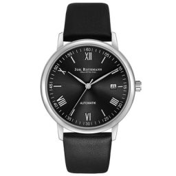 Joh. Rothmann - Montre automatique Friedrich en Argent Cuir véritable Noir 1 unité