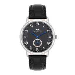 Rhodenwald&Söhne - Montre à quartz Moonlight en Argent Cuir véritable Noir 1 unité
