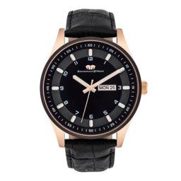 Rhodenwald&Söhne - Montre à quartz Couragian en Cuir véritable Noir 1 unité