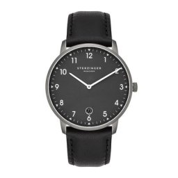 Sterzinger - Montre à quartz Urbain en Anthracite Cuir véritable Noir 1 unité