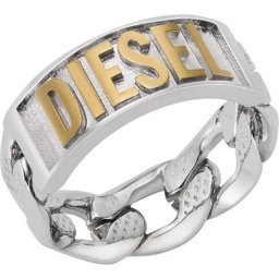 Diesel - Bague pour hommes Acier inoxydable bicolore 1 unité
