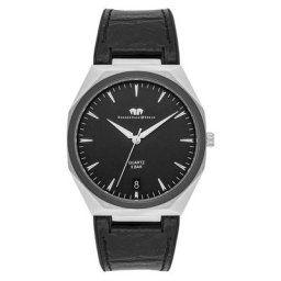 Rhodenwald&Söhne - Montre à quartz Cooledge en Argent Cuir véritable/silicone Noir 1 unité