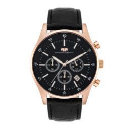 Rhodenwald&Söhne - Chronographe Goodwill en Cuir véritable Noir Montre 1 unité