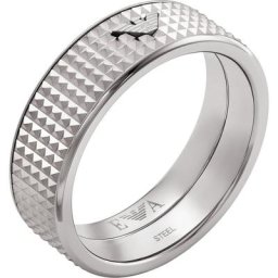 Emporio Armani - Bague pour hommes Acier inoxydable argent 1 unité