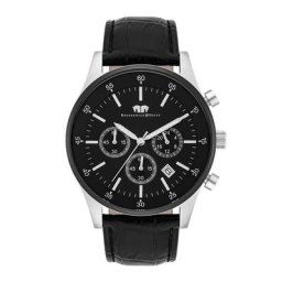 Rhodenwald&Söhne - Chronographe Goodwill en Cuir véritable Noir Montre 1 unité
