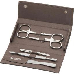 ERBE - Trousse à bouton pression, 5pièces, taupe Kit de soins pour les ongles 1 unité