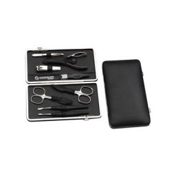 Hans Kniebes - Étui de manucure, cuir vachette nappa, nickelé étui 1 unité