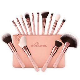 luvia cosmetics - Essential Brushes - Rose Golden Vintage Coffret de Pinceaux Visage et Yeux 1 unité