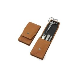 Hans Kniebes - Étui de manucure poche, cuir vachette Amalfi, 110x56mm étui 1 unité