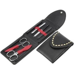 Hans Kniebes - Étui de manucure, cuir vachette, 110x80mm étui 1 unité