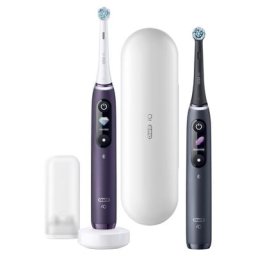 oral b - ORAL B iO BAD ELECT. 8 - Lot de 2 Noires BROSSES A DENTS ELECTRIQUES RECHARGEABLES 1 unité