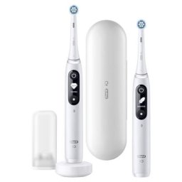 oral b - ORAL B iO BAD ELECT. 7n - Lot de 2 Blanc BROSSES A DENTS ELECTRIQUES RECHARGEABLES 1 unité