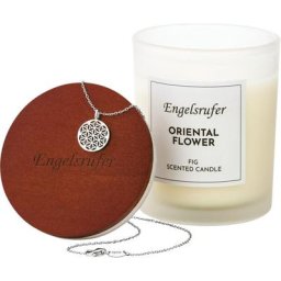 Engelsrufer - Bougies parfumées Bougie-bijou Oriental Flower avec chaîne Fleur de vie Bougie 200 g