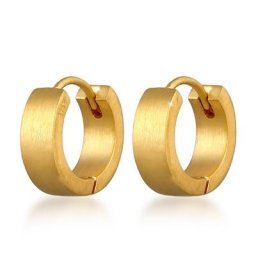 KUZZOI - KUZZOI Boucles d'Oreilles Mens Creoles Matt Trend Robust en argent sterling 925 p d'oreilles 1 unité