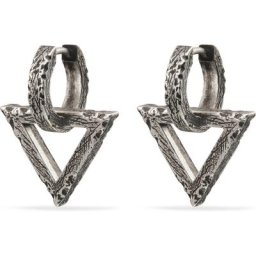 UN SAME - Créoles 925 Argent Boucles d'oreilles 1 unité