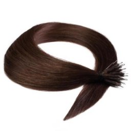 hair2heart - Extensions à froid Nanoring Premium cheveux naturels #5 Marron chocolat 1g extensions 25 un