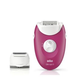 braun - Braun Silk-épil 3 3-410 Épilateur Rose Framboise Epilateur Electrique 1 unité