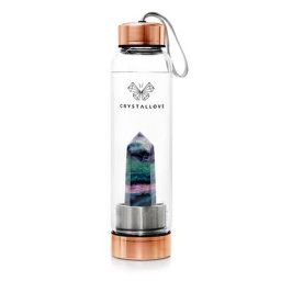 crystallove - CRYSTALLOVE Fluorite bottle - rose gold 1 unité