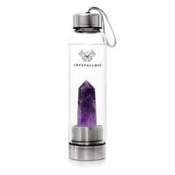 crystallove - CRYSTALLOVE Amethyst bottle - silver 1 unité