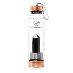 crystallove - CRYSTALLOVE Obsidian bottle - rose gold 1 unité